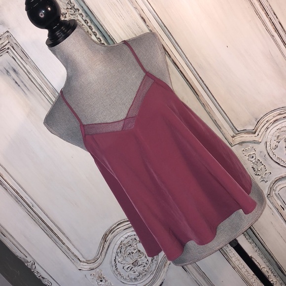 Intimately Free People Sexy Spaghetti Strap T Back Muted Raspberry Cami Size SP - Picture 2 of 12